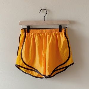 orange nike track shorts